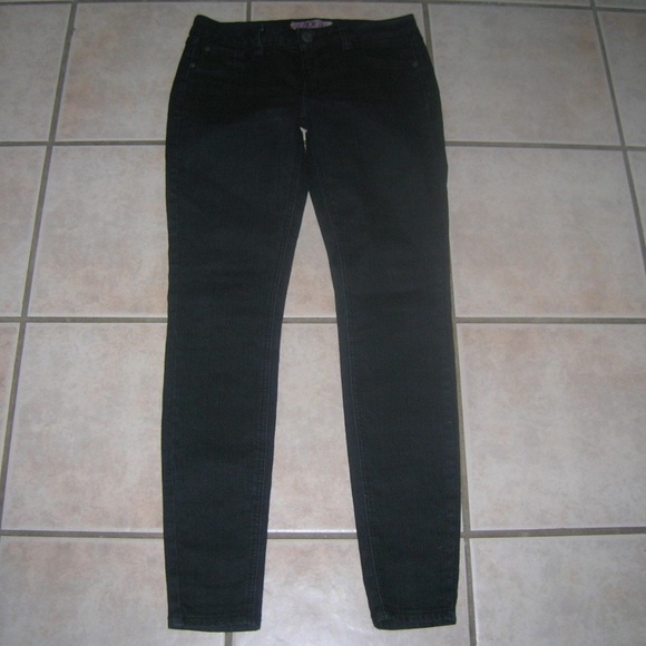 NWOT TRUCE BLACK PULL ON SKINNY JEGGINGS JEANS 7 - Picture 1 of 2